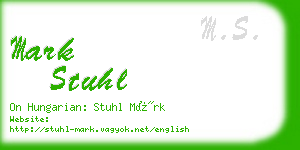 mark stuhl business card